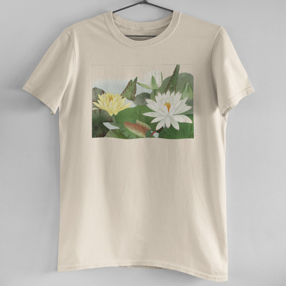 Tops - Japanese Nymphaea Lotus Flowers Tee